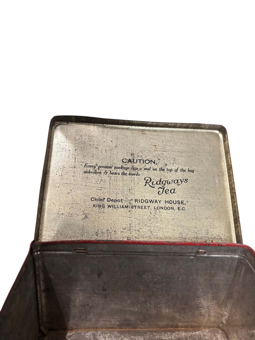 Ridgways Finest Darjeeling Tea Tin Vintage Advertising Collectable - Think Vintage Online Ltd