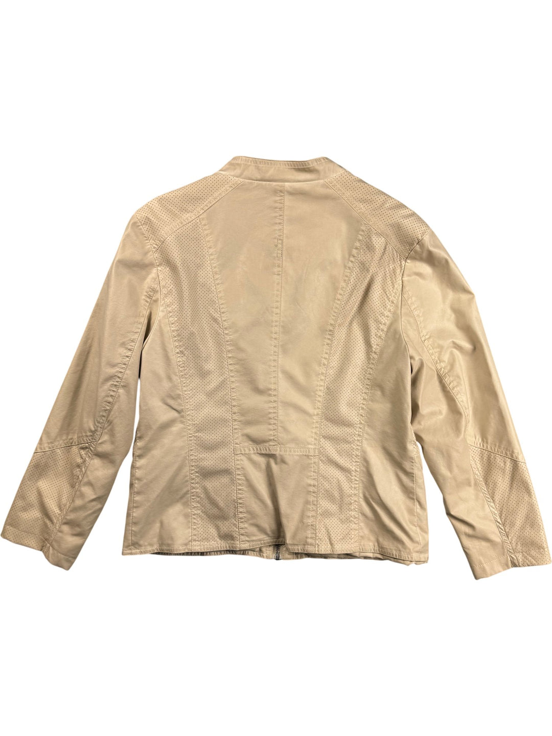Rino & Pelle Beige Zip-Up Jacket - S - Think Vintage ltd