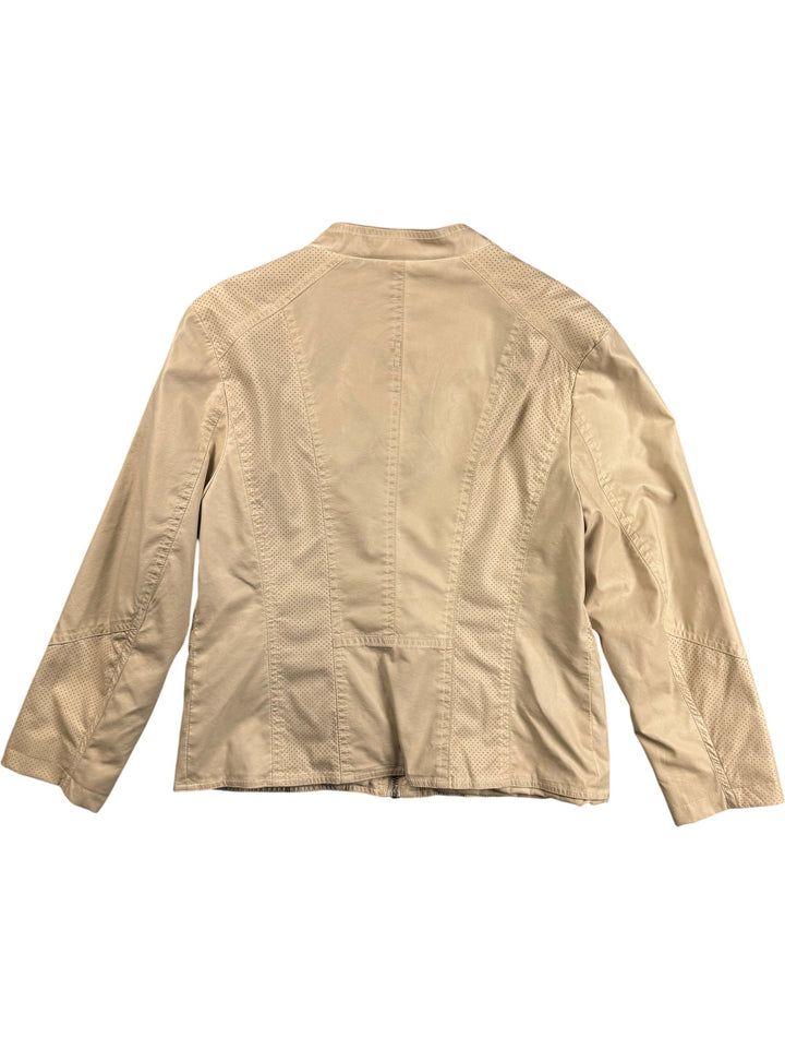 Rino & Pelle Beige Zip-Up Jacket - S - Think Vintage ltd