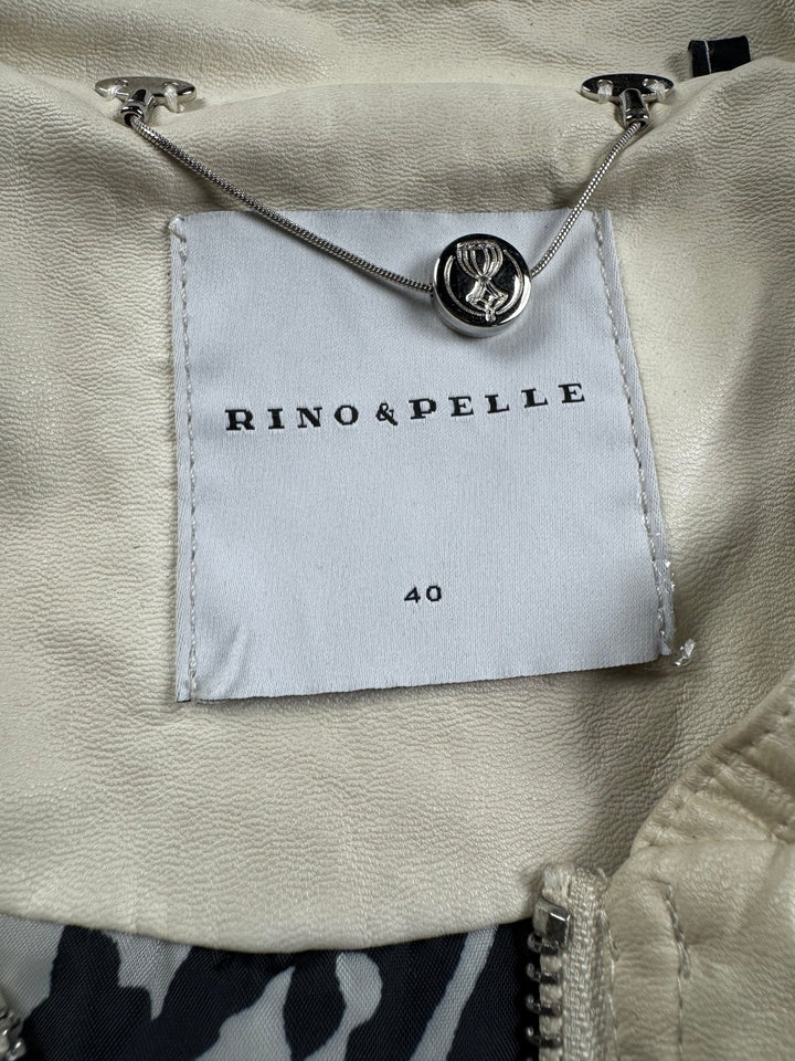 Rino & Pelle Beige Zip-Up Jacket - S - Think Vintage ltd