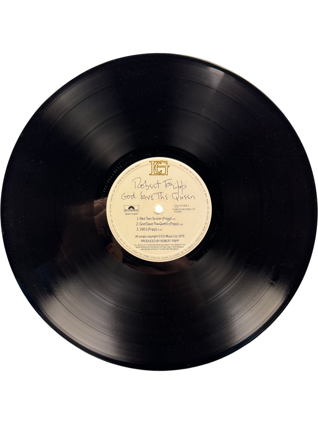 Robert Fripp God Save The Queen Vinyl - Think Vintage ltd