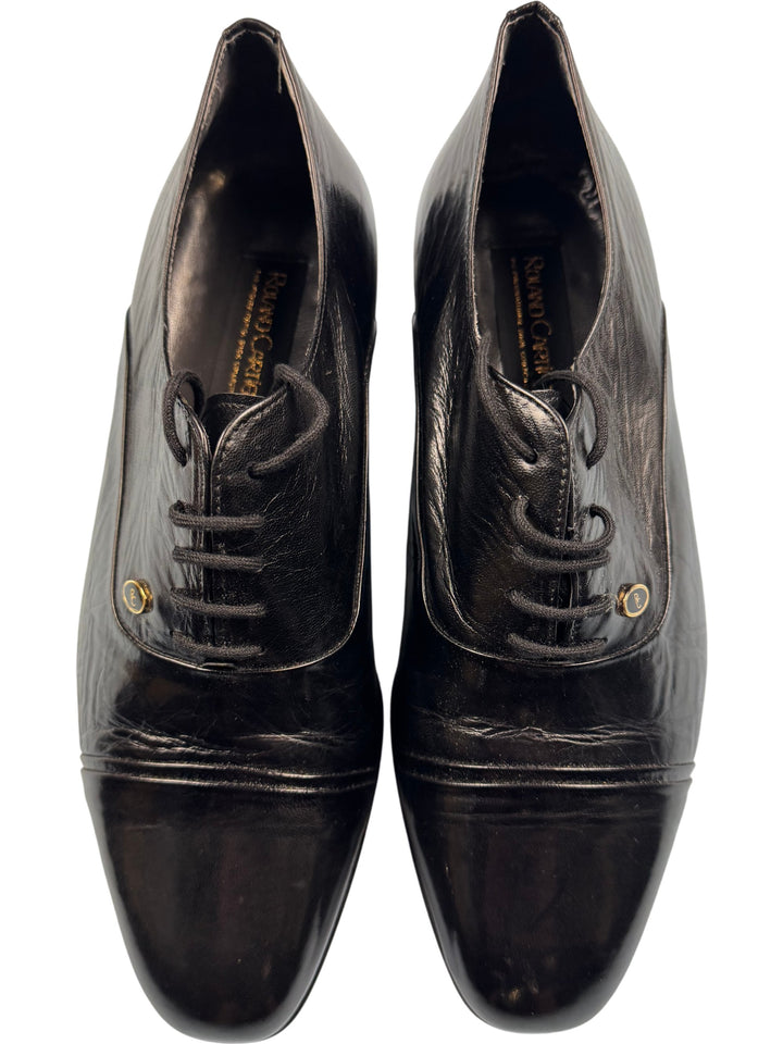 Roland Carter Black Leather Oxford Shoes - Think Vintage Online Ltd
