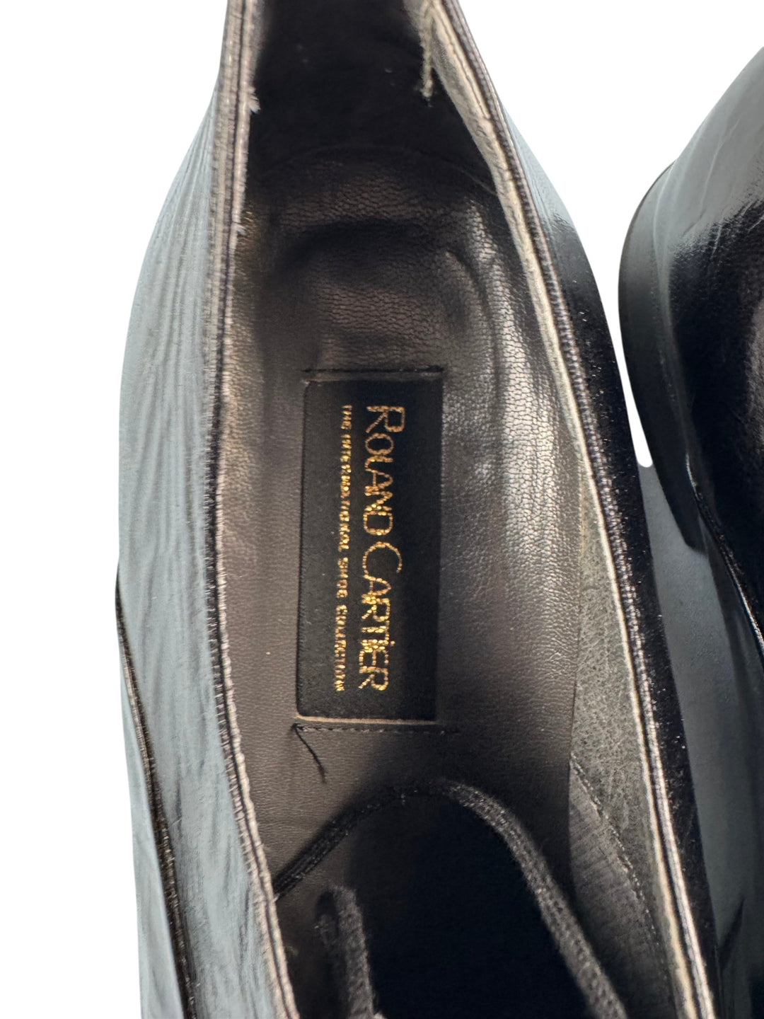 Roland Carter Black Leather Oxford Shoes - Think Vintage Online Ltd