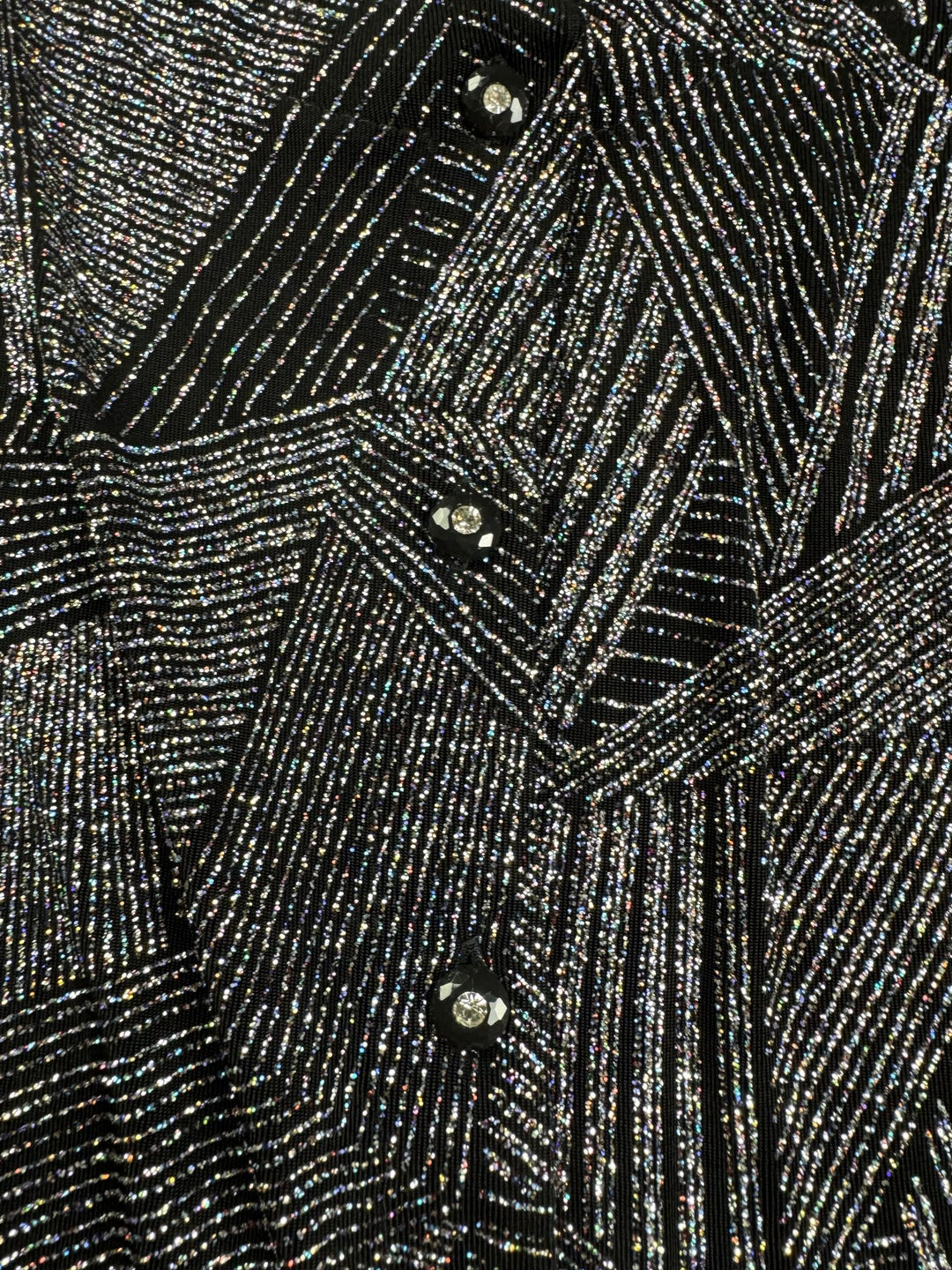 Ronni Nicole Geometric Patterned Jacket - M - Think Vintage ltd