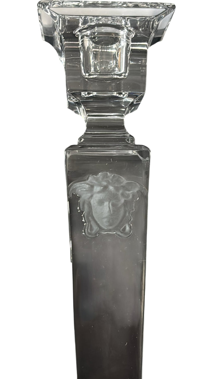 Rosenthal Versace Medusa Gorgona Candleholder 20cm Glass Collectable - Think Vintage ltd