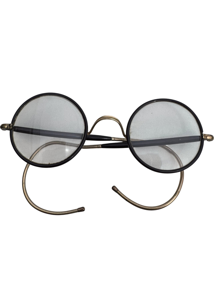 Round Pince-Nez Eyeglasses with Metal Frame - Think Vintage
