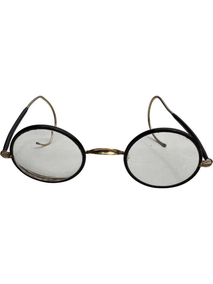 Round Pince-Nez Eyeglasses with Metal Frame - Think Vintage