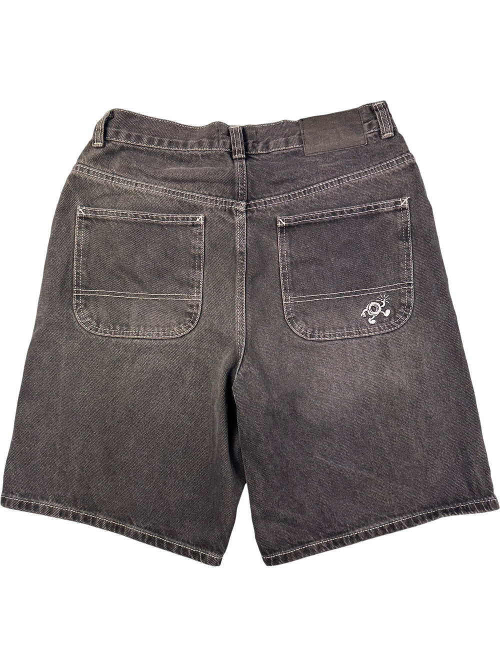 Route One Black Denim Shorts - W30 - Think Vintage ltd