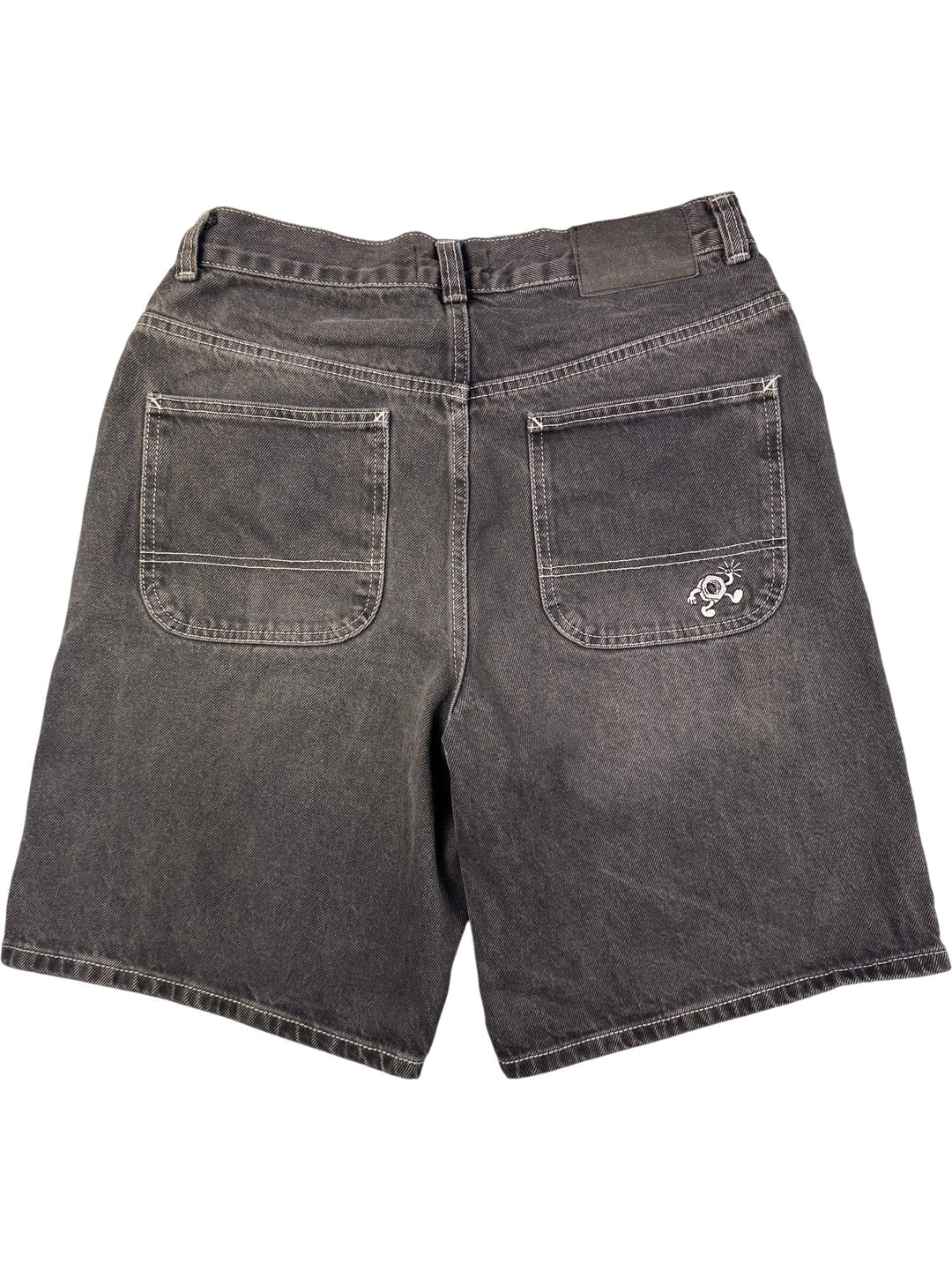 Route One Black Denim Shorts - W30 - Think Vintage ltd
