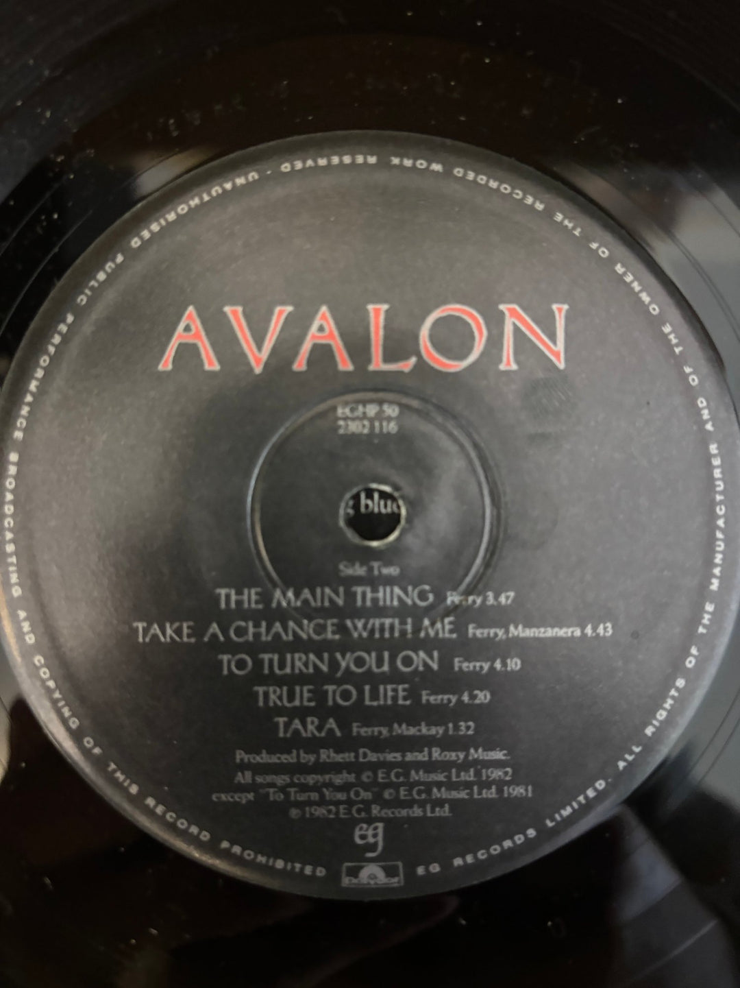 Roxy Music Avalon LP Record - Good - Think Vintage ltd