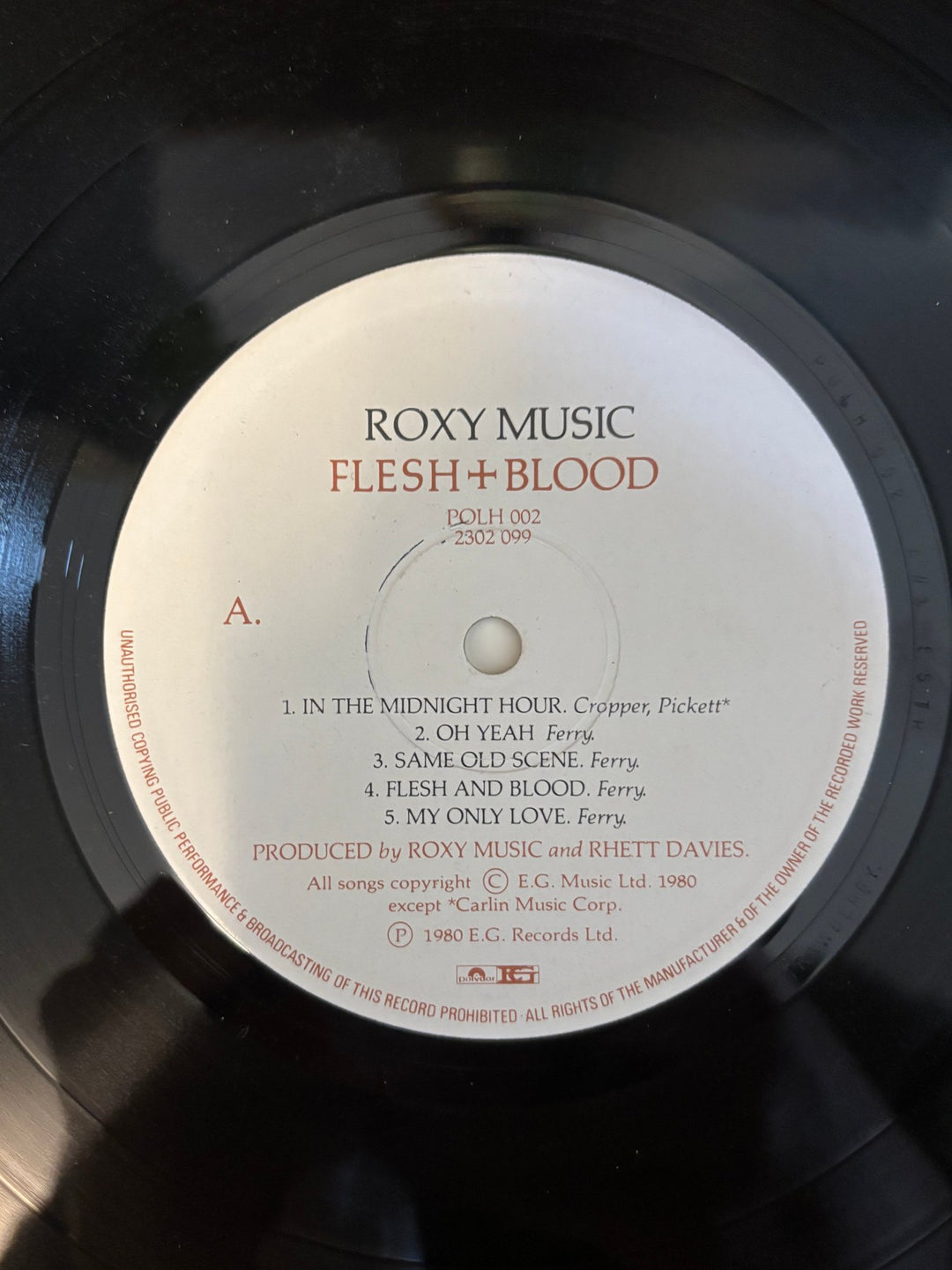 Roxy Music Flesh + Blood Vinyl Record - Good - Think Vintage ltd