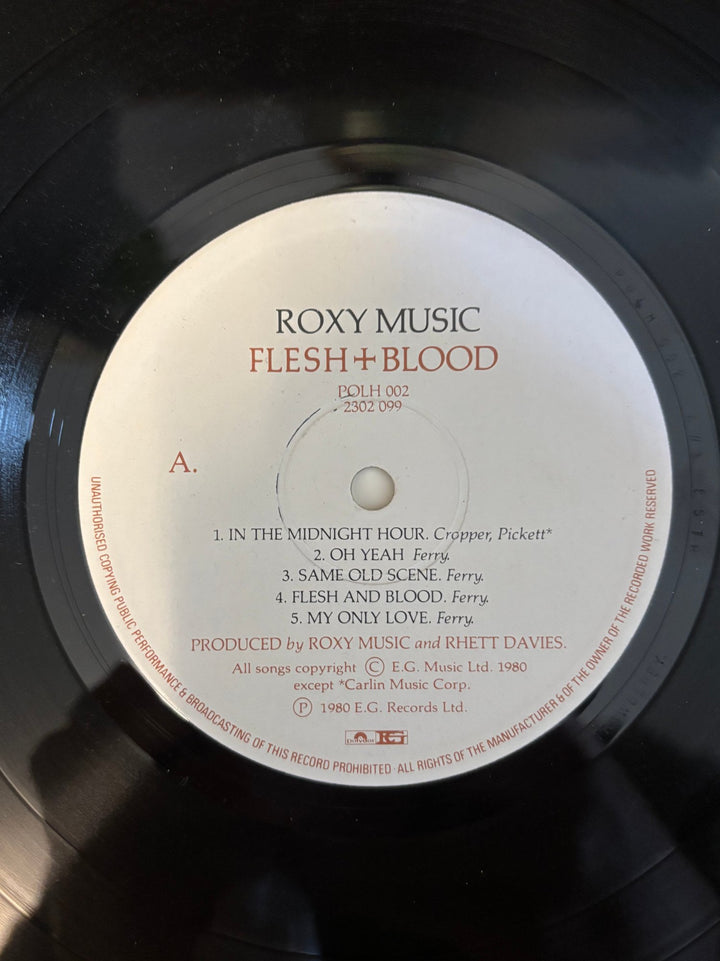Roxy Music Flesh + Blood Vinyl Record - Good - Think Vintage ltd