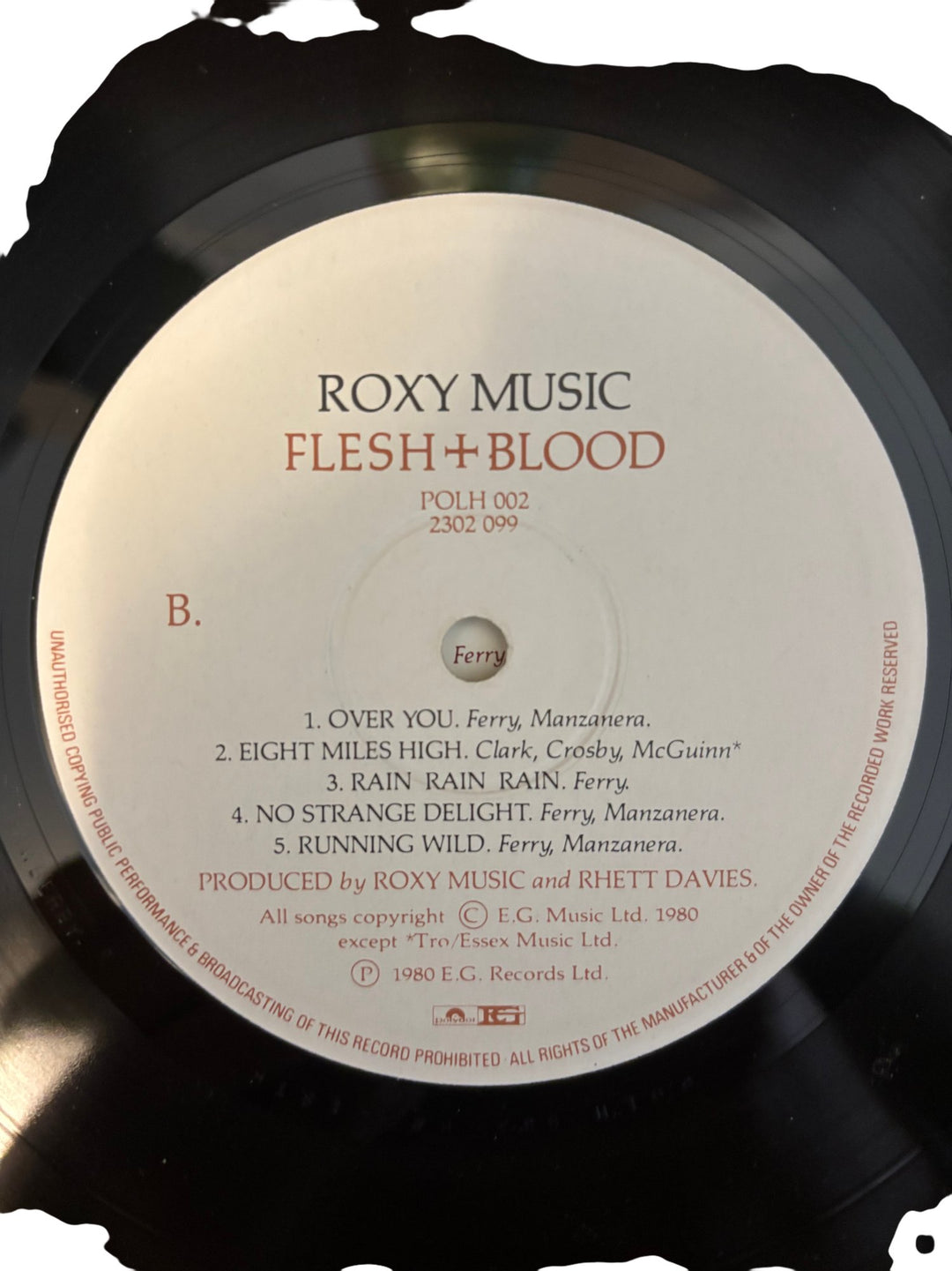 Roxy Music Flesh + Blood Vinyl Record - Good - Think Vintage ltd