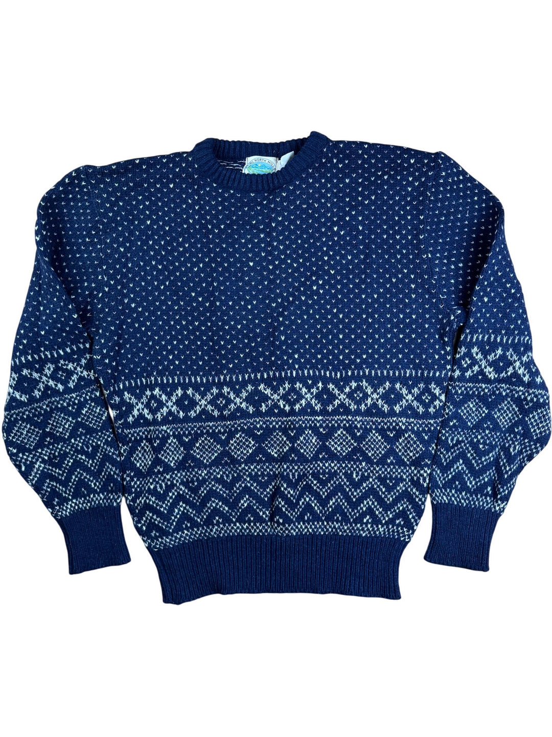 Royal North Mills Wool Patterned Sweater - XL