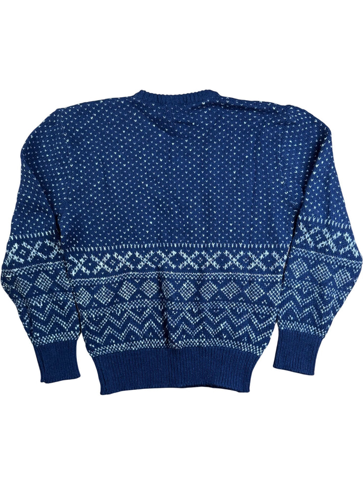 Royal North Mills Wool Patterned Sweater - XL