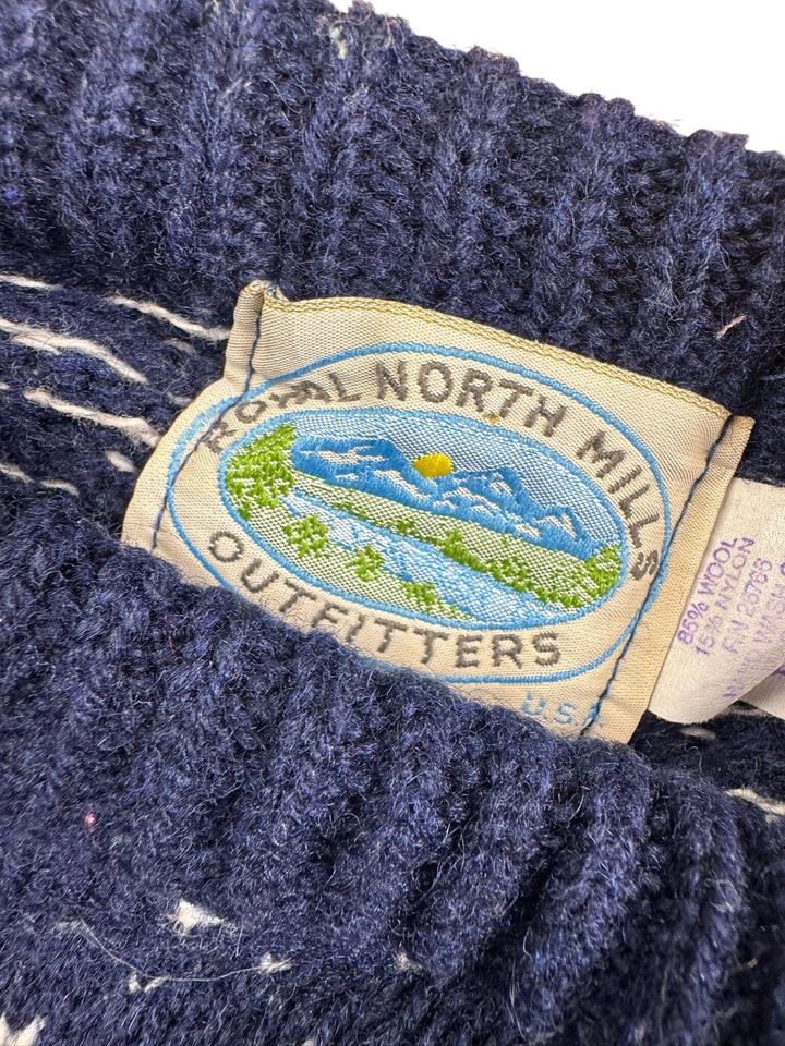 Royal North Mills Wool Patterned Sweater - XL