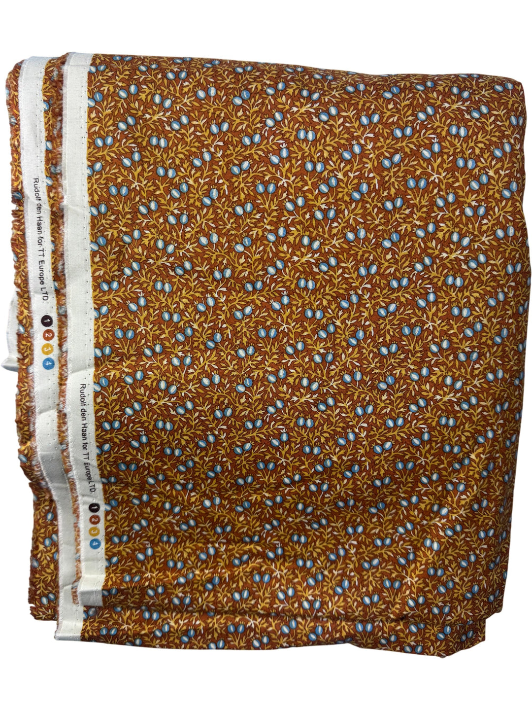 Rudolf den Haan Floral Pattern Cotton Fabric - 10m - Think Vintage