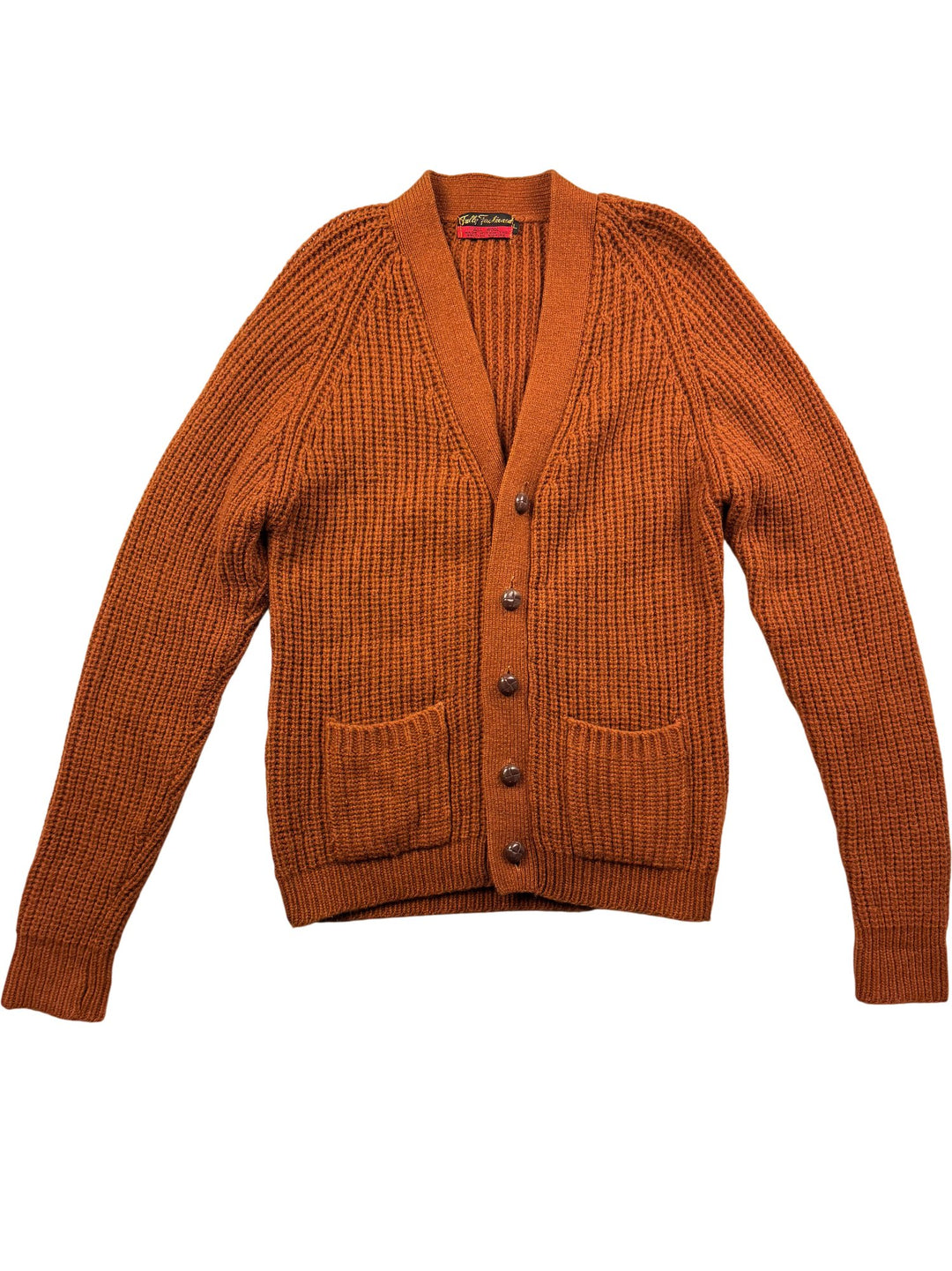 Rust Wool Cardigan - Think Vintage Online Ltd