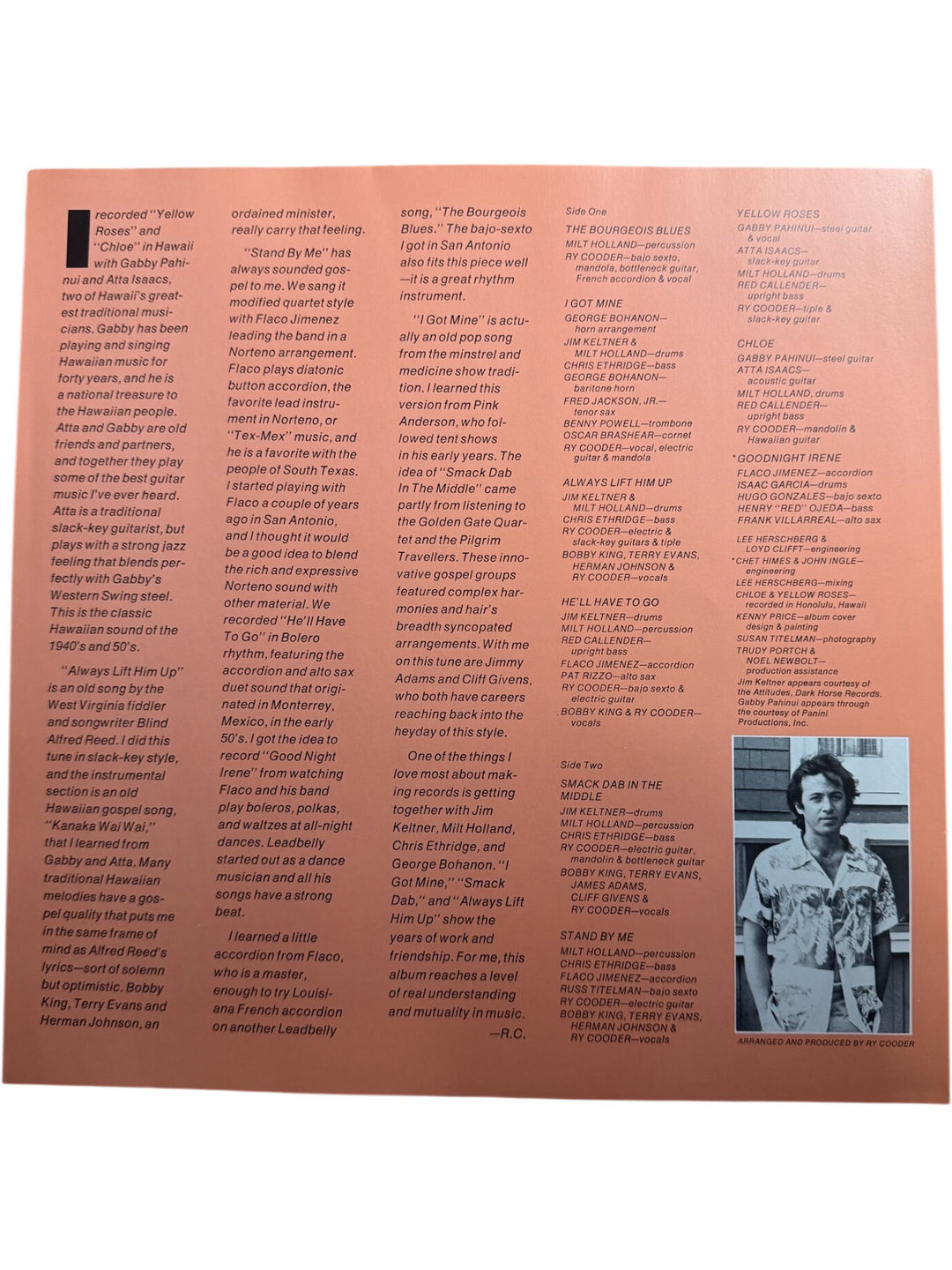 Ry Cooder Chicken Skin Music Vinyl - Very Good+