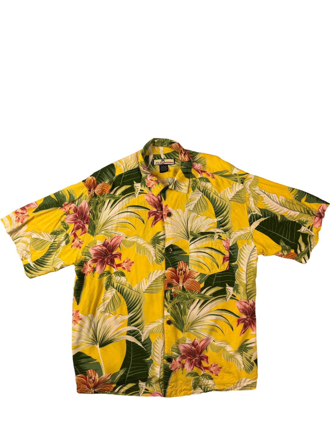 S&D Bahamas Floral Hawaiian Shirt - Think Vintage