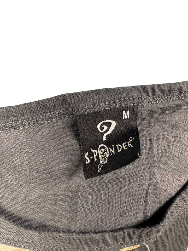 S-Ponder Skull Floral T-Shirt - M - Think Vintage Online Ltd