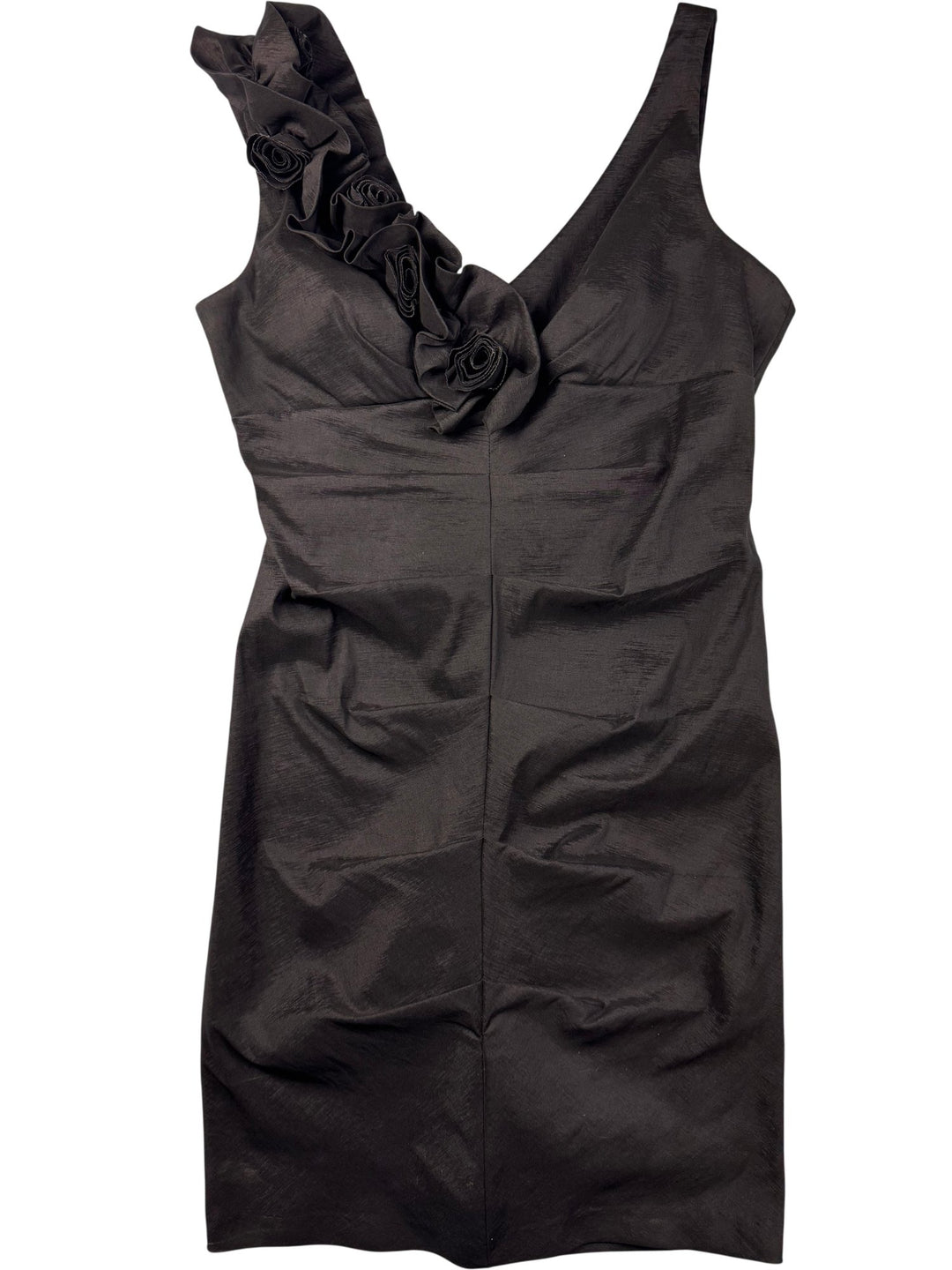 SL Fashions One Shoulder Black Dress - M - Think Vintage ltd