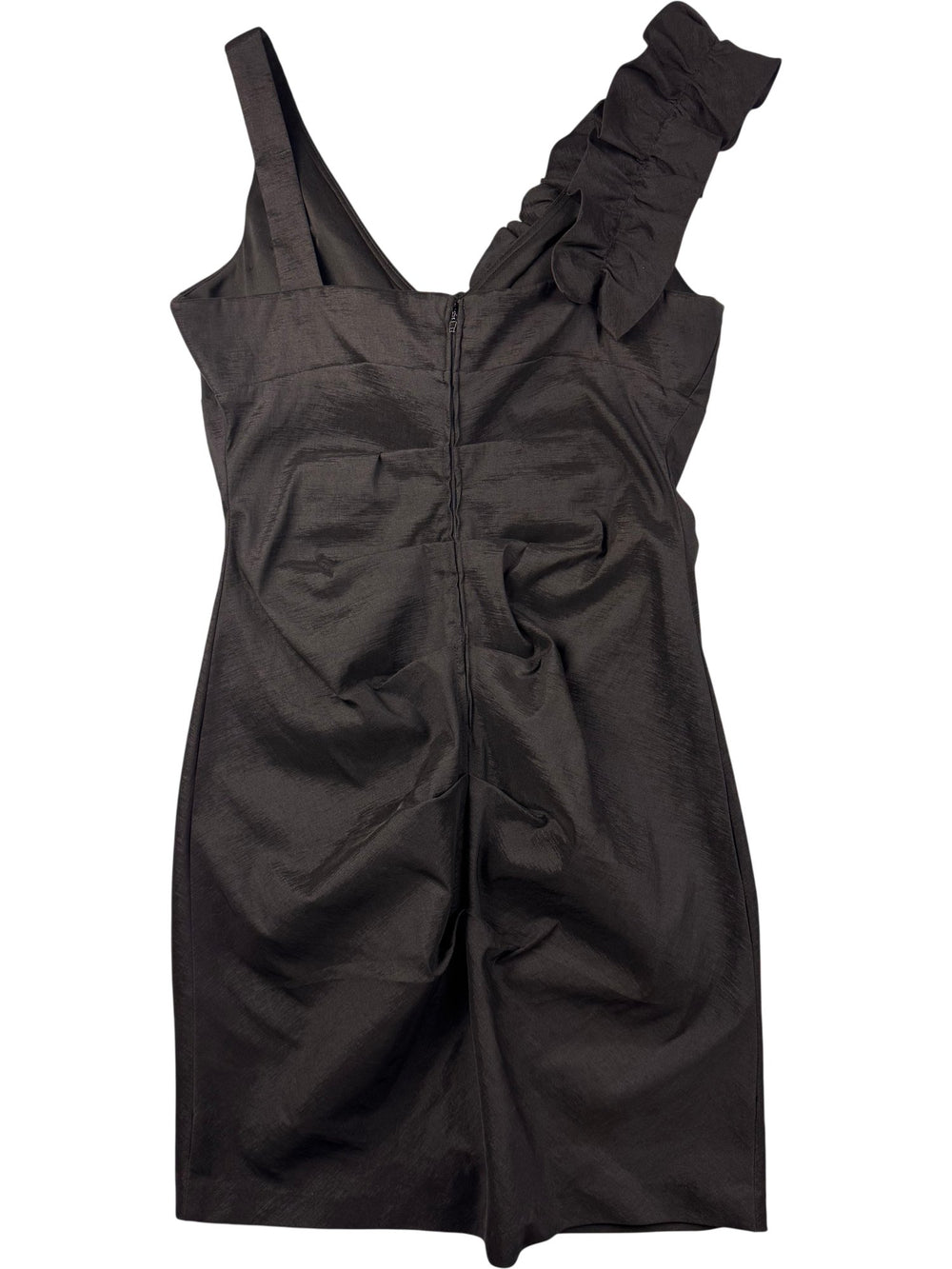 SL Fashions One Shoulder Black Dress - M - Think Vintage ltd