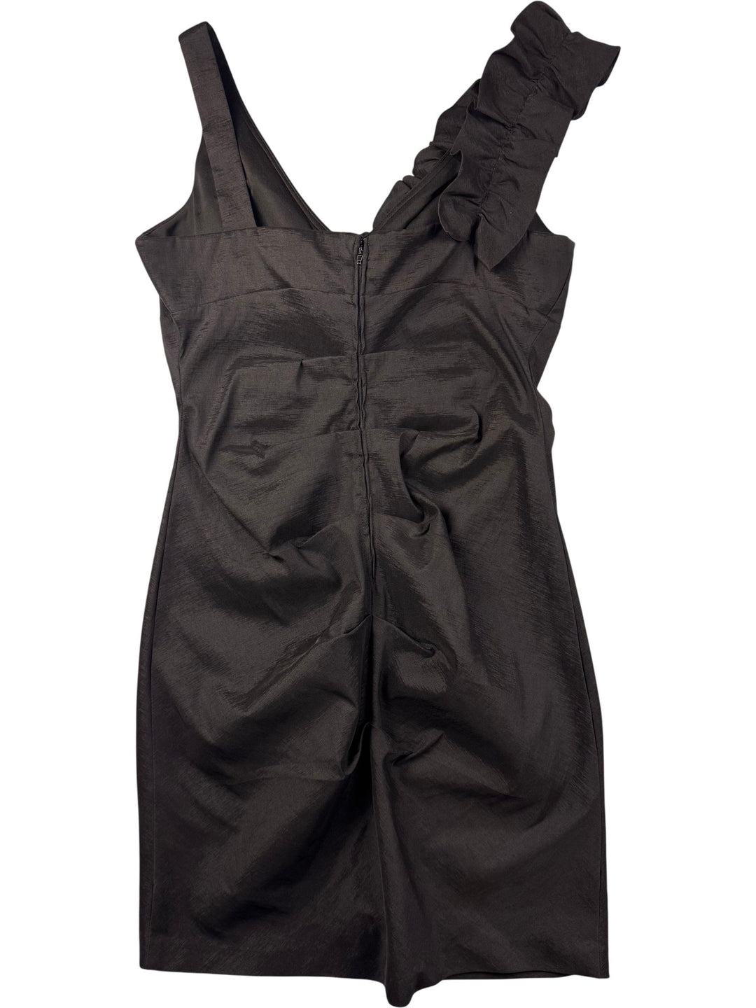 SL Fashions One Shoulder Black Dress - M - Think Vintage ltd