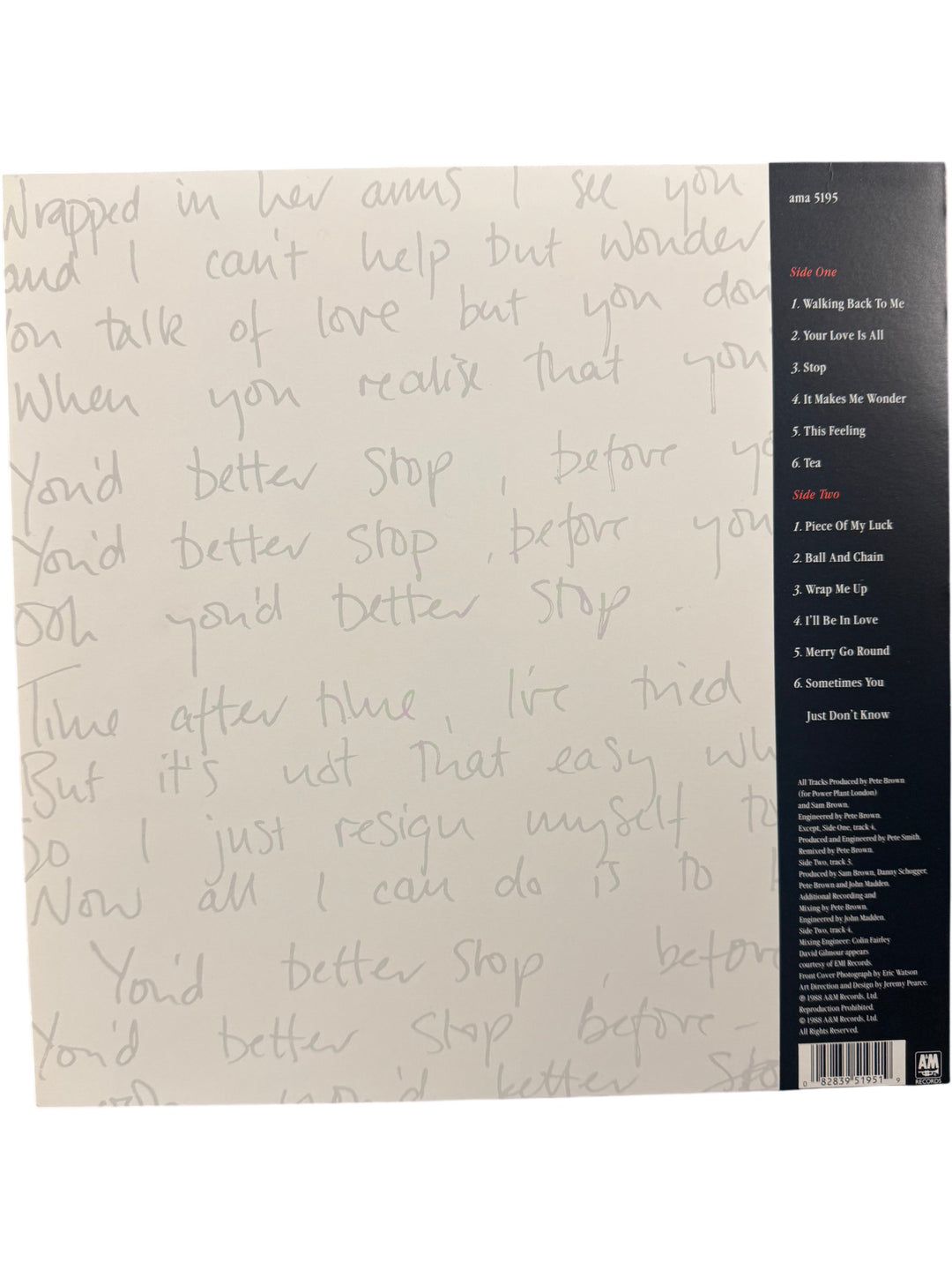 Sam Brown Stop Album LP Record - Think Vintage Online Ltd