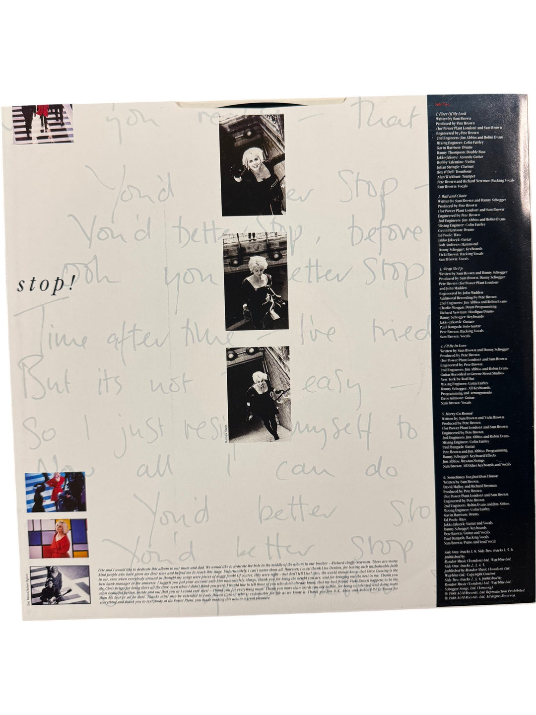 Sam Brown Stop Album LP Record - Think Vintage ltd