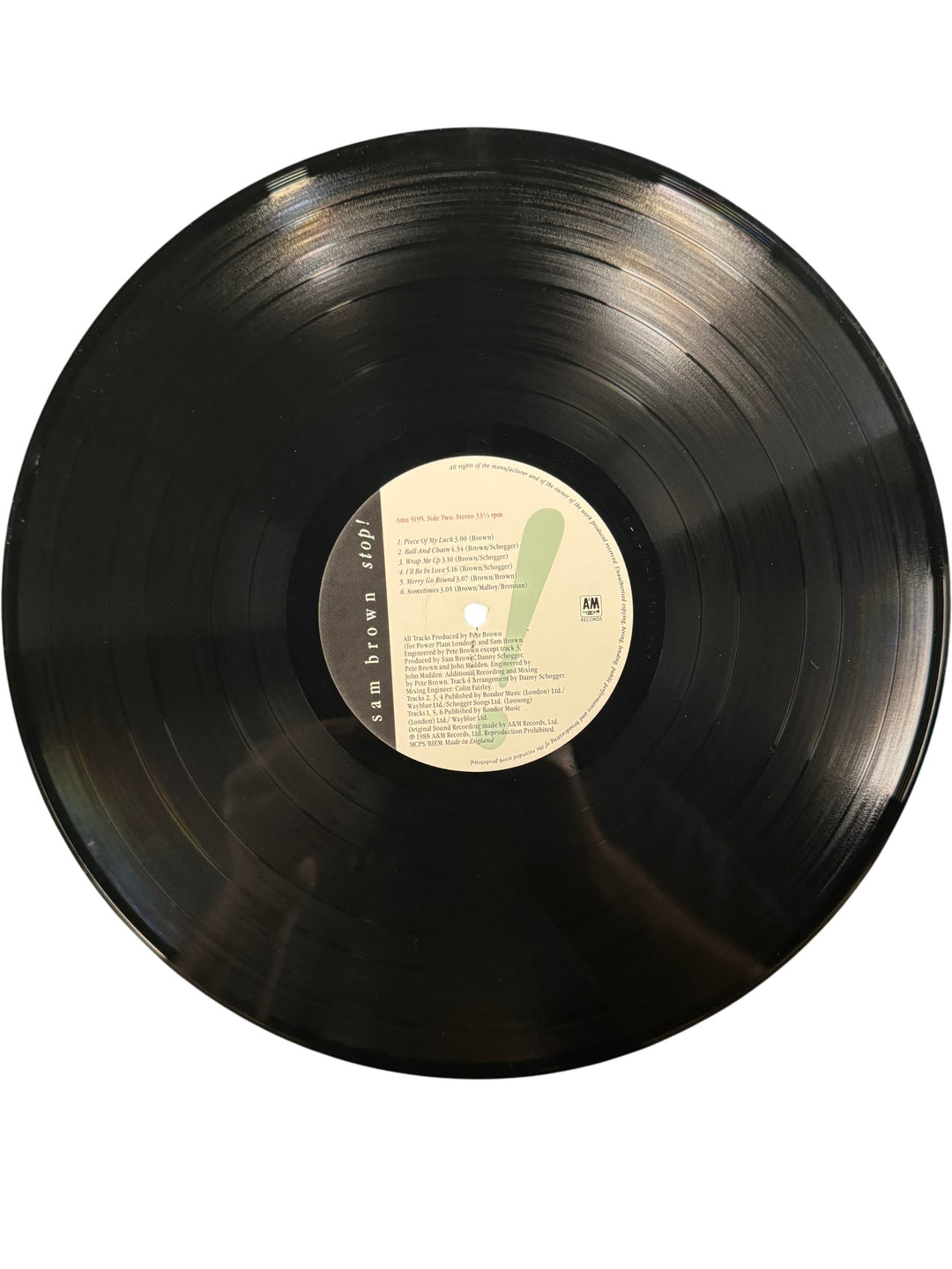 Sam Brown Stop Album LP Record - Think Vintage ltd