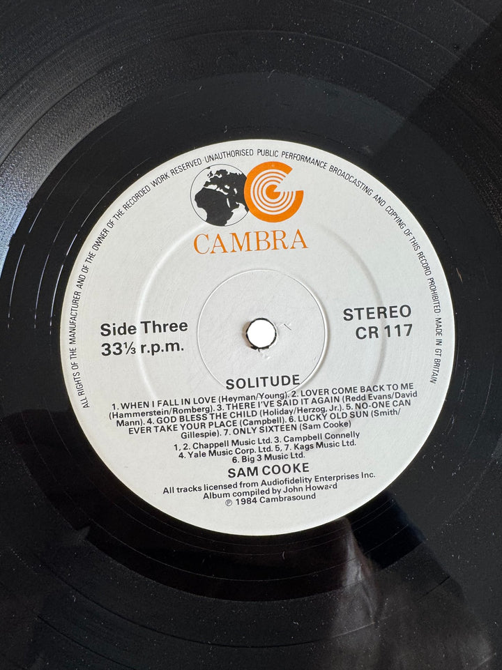 Sam Cooke Double Album Solitude - Good - Think Vintage ltd