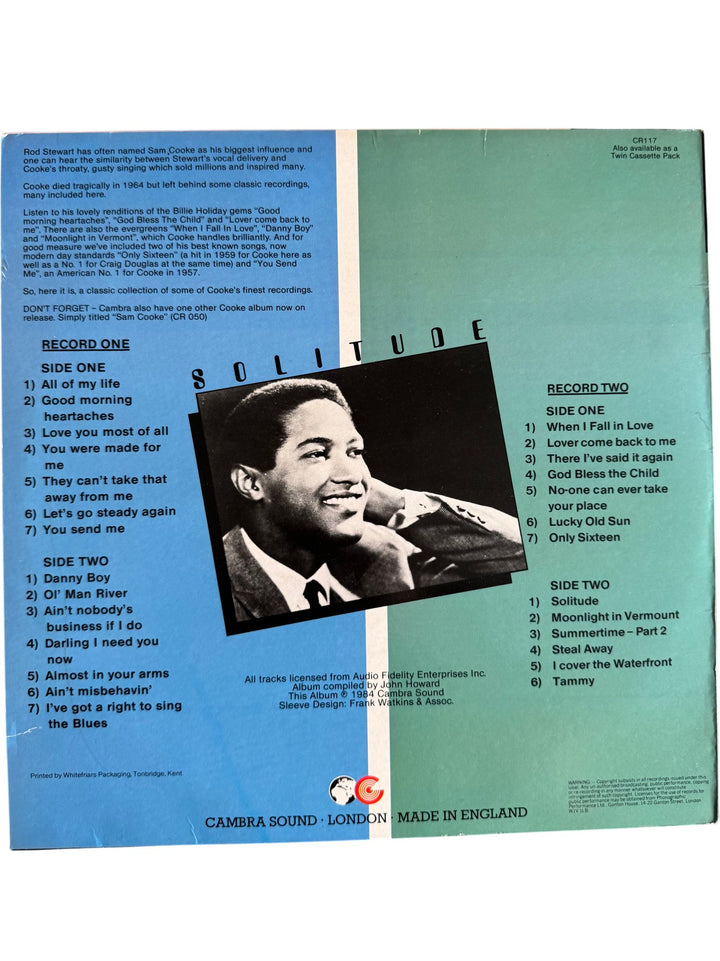 Sam Cooke Double Album Solitude - Good - Think Vintage ltd