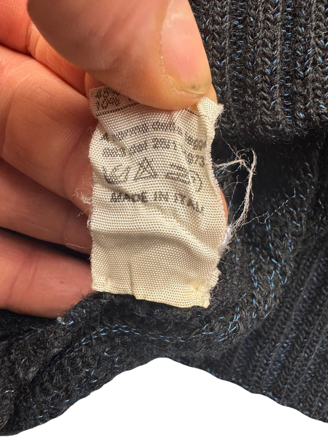 San Valentino Black Patterned Knit Jumper - Think Vintage ltd