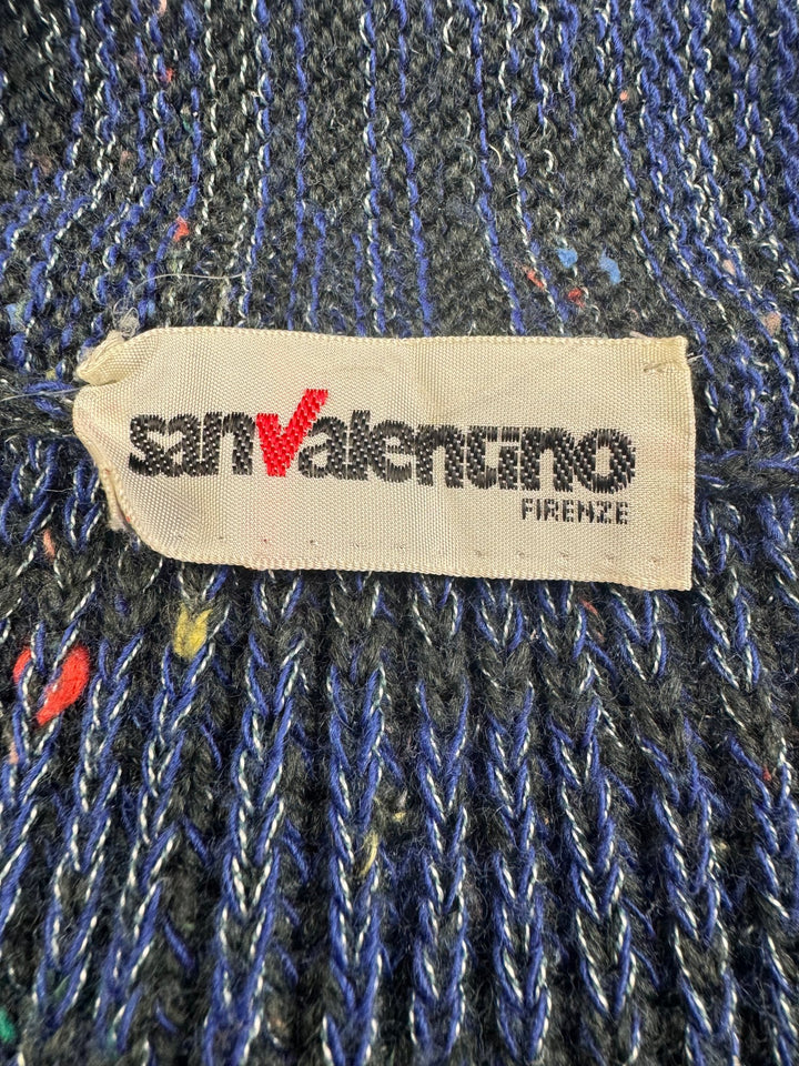 San Valentino Ribbed V-Neck Sweater - Think Vintage Online Ltd