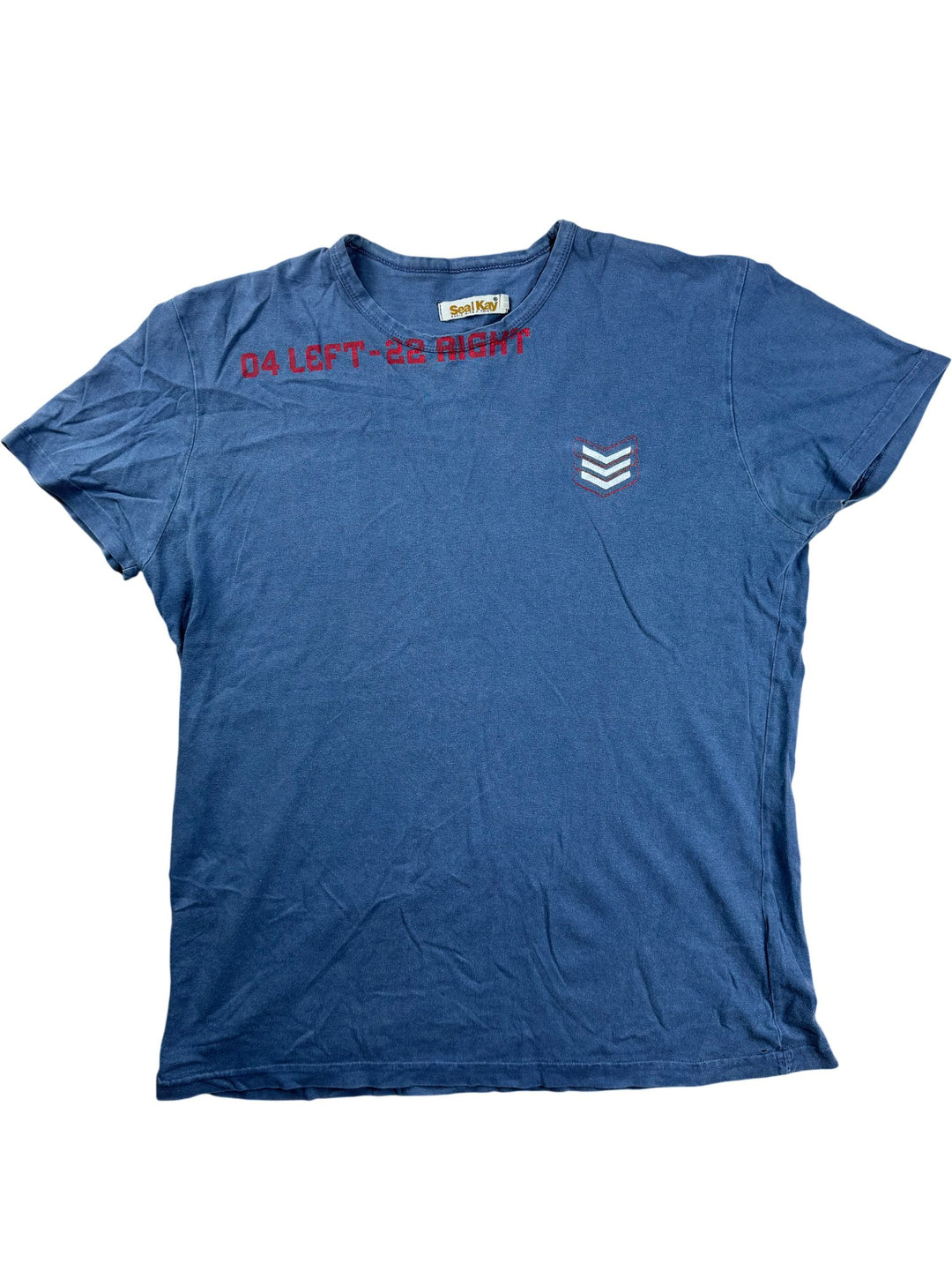 Seal Kay Blue Graphic T-Shirt - M - Think Vintage ltd