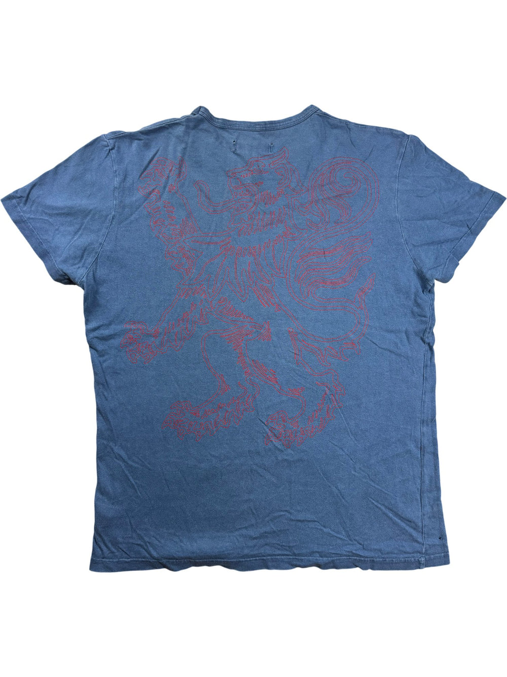 Seal Kay Blue Graphic T-Shirt - M - Think Vintage ltd