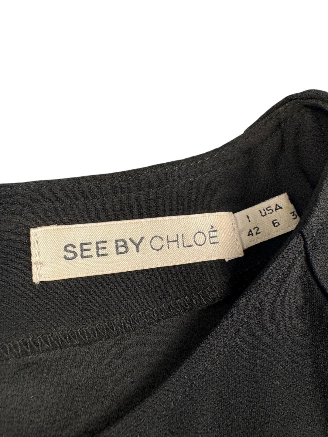 See By Chloé Black Sheath Dress - S - Think Vintage Online Ltd