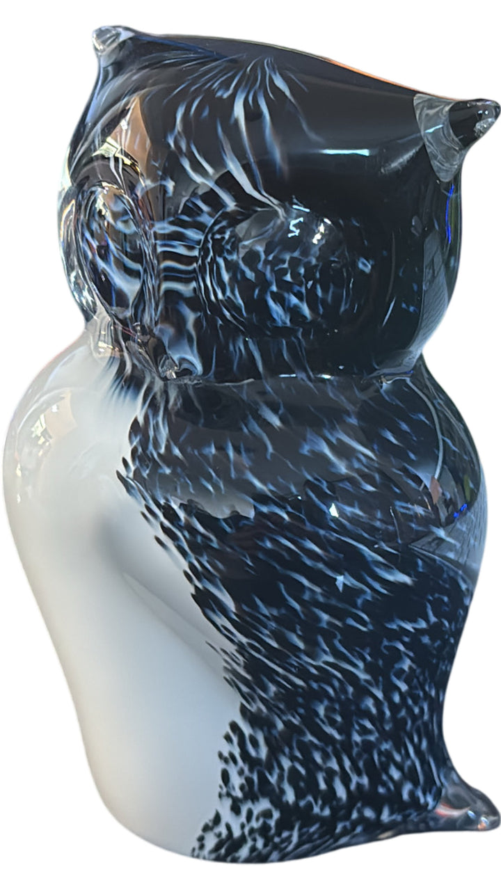 Selkirk 1990 Glass Handcrafted Owl Paper Weight - Think Vintage ltd