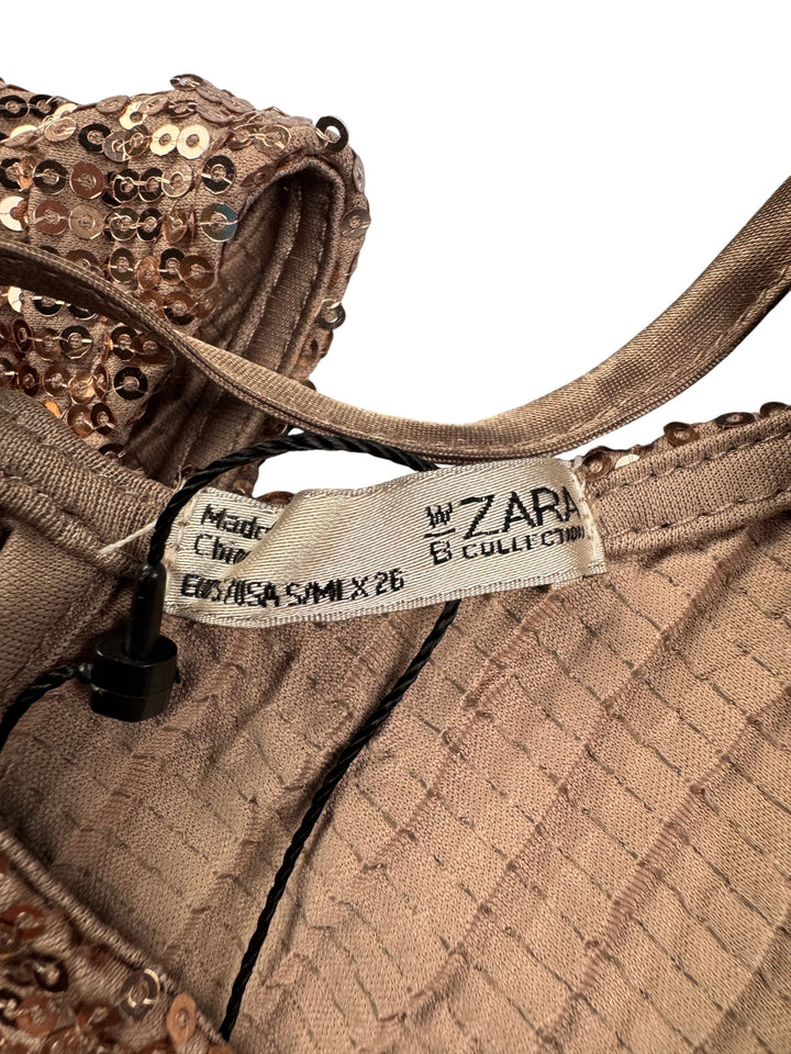 Sequin Cold Shoulder Dress - Think Vintage ltd