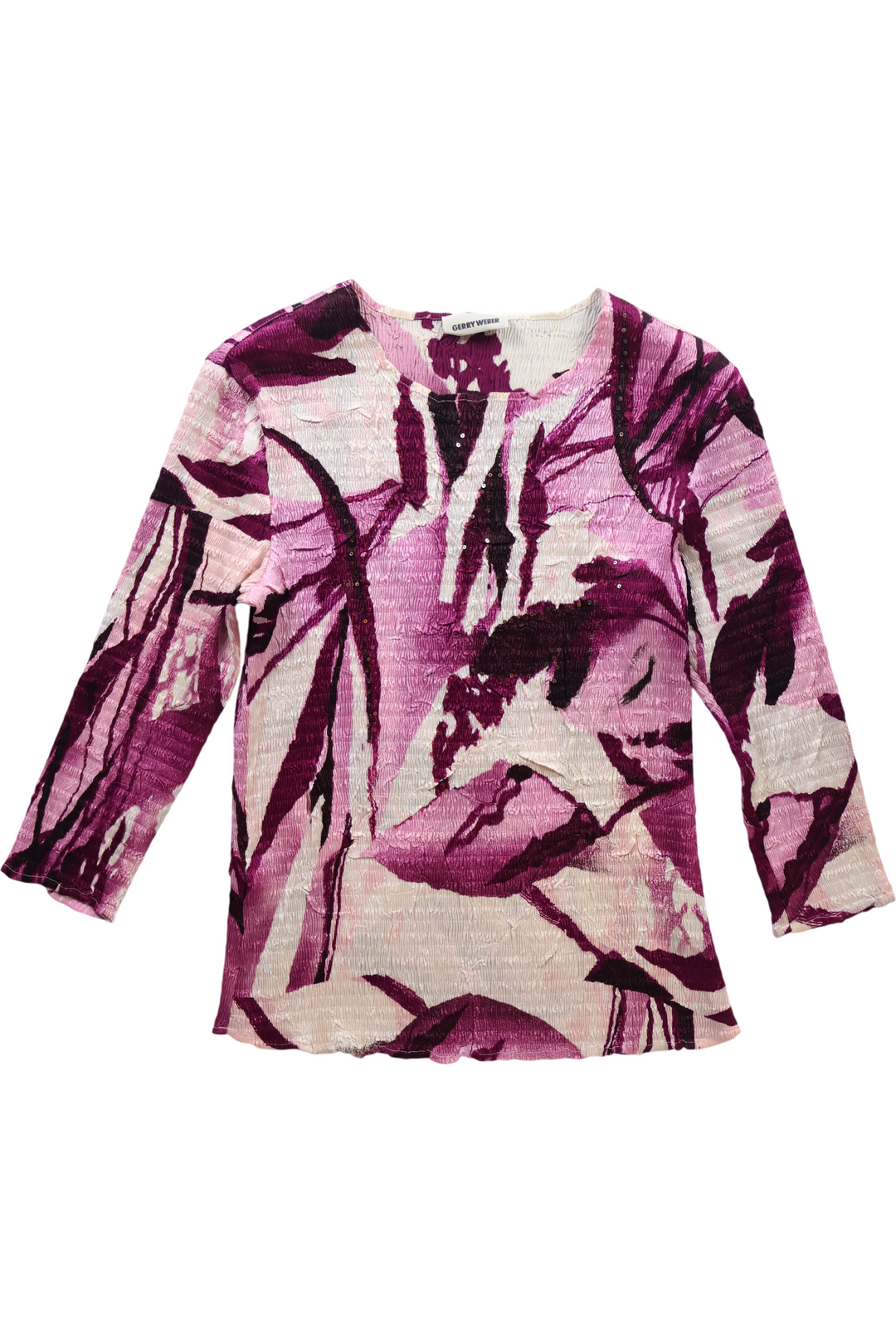 Sequin Floral Long Sleeve Top - M - Think Vintage ltd