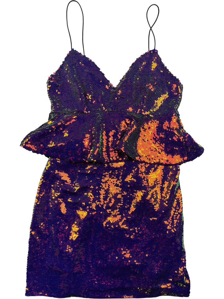 Sequin Spaghetti Strap Dress - Think Vintage Online Ltd