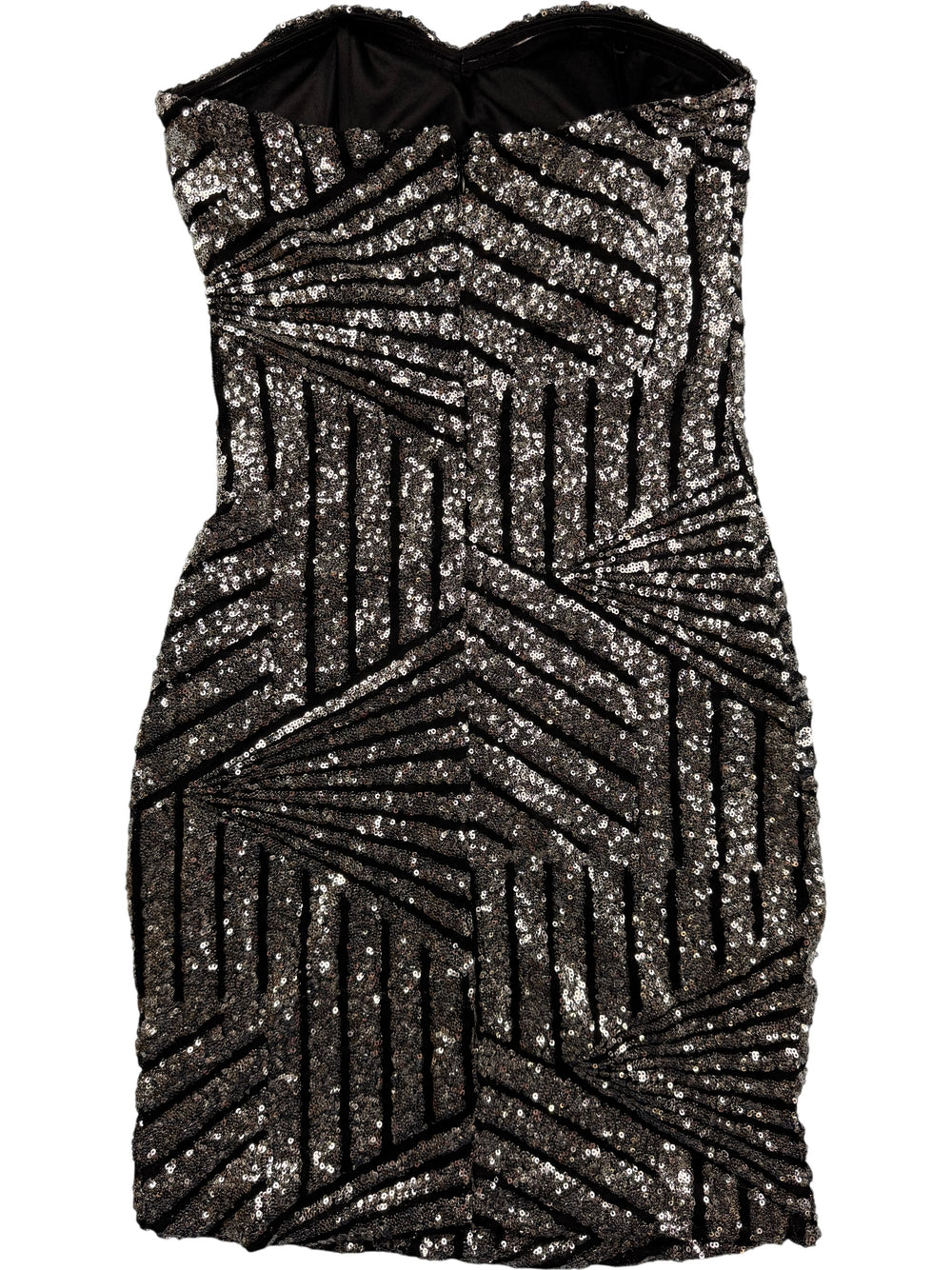Sequin Strapless Mini Dress - S - Think Vintage Online Ltd