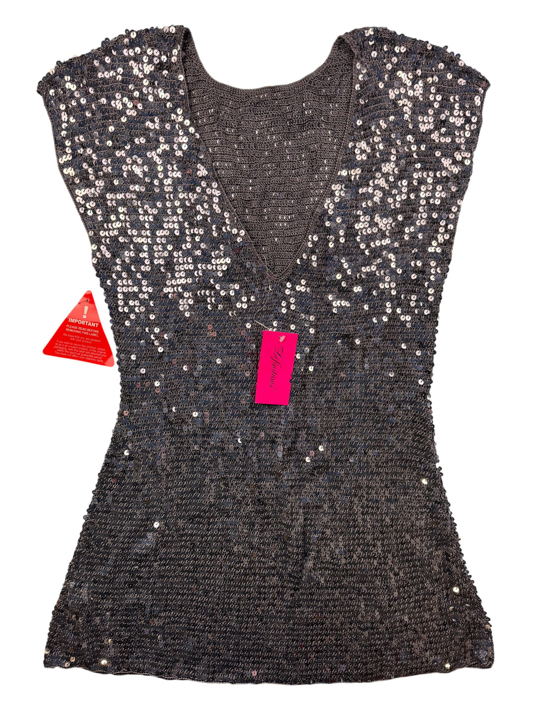 Sequined Knit Top - M