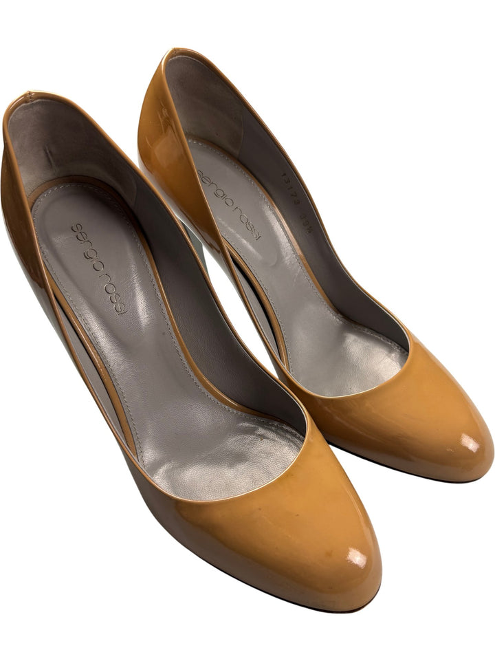 Sergio Rossi Patent Leather Heels - M - Think Vintage ltd