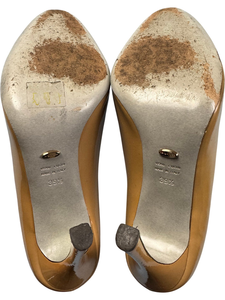 Sergio Rossi Patent Leather Heels - M - Think Vintage ltd