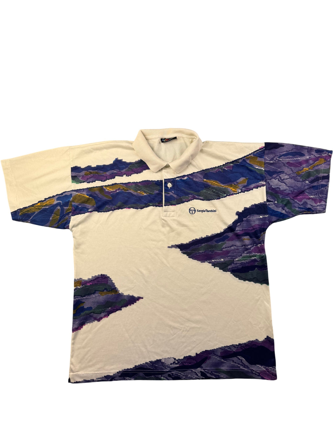 Sergio Tacchini Multifunction Graphic Polo - XL - Think Vintage