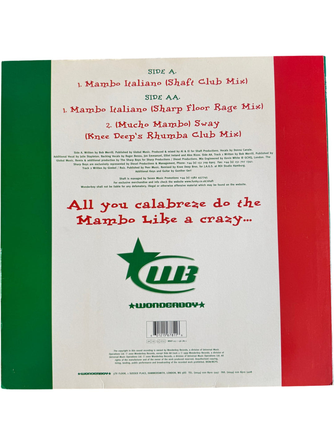 Shaft Mambo Italiano Vinyl - Good - Think Vintage ltd