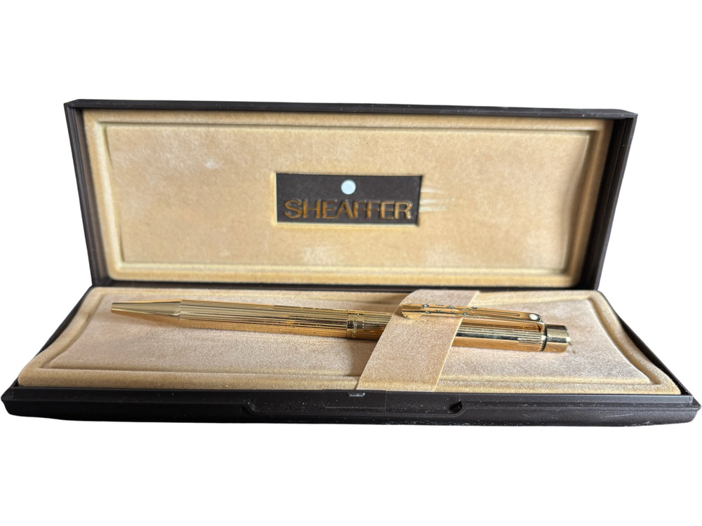 Sheaffer Gold Fountain Pen with Case Elegant Design Collectable Writing Instrume - Think Vintage