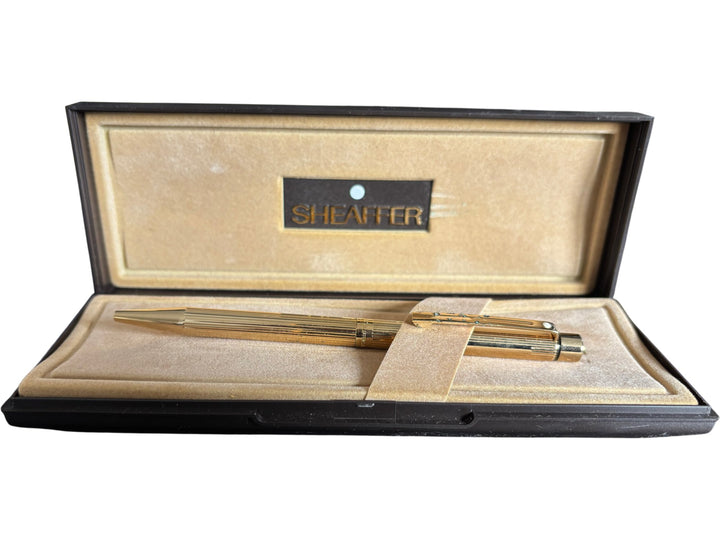 Sheaffer Gold Fountain Pen with Case Elegant Design Collectable Writing Instrume - Think Vintage